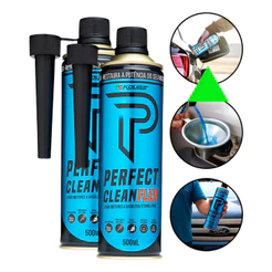Kit Perfect Clean Flex 2 Unidades 500ml Azul Koube Aditivo Combustível Manuntenção Limpa Bicos Injetor Admissão Motor