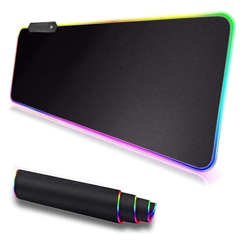 Mousepad Gamer Borda LED RGB 7 Cores Grande Antiderrapante Usb 80x30cm