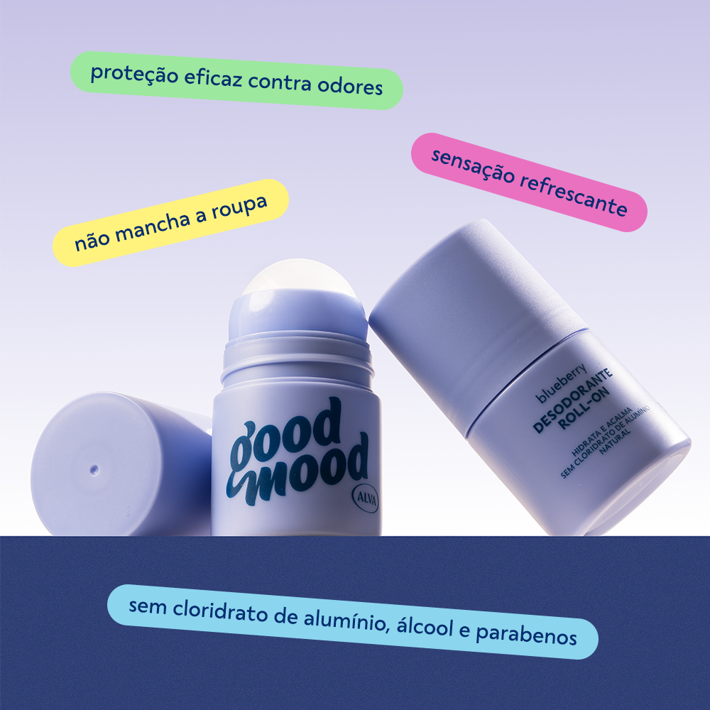 Desodorante Roll-on Blueberry Good Mood Alva 50ml · foto 2