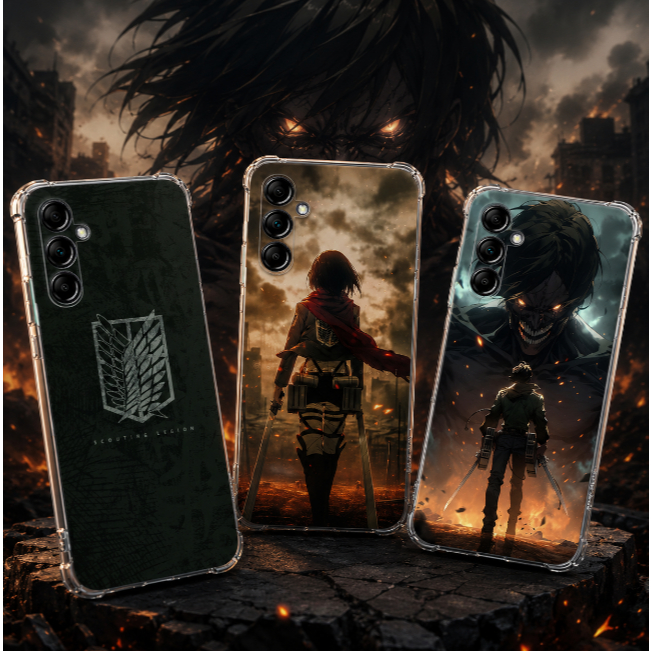 CAPA CAPINHA HEX COMPATIVEL COM SANSUNG  A07, A17, A37 E A57 DESENHOS VARIADOS ATTACK ON TITAN