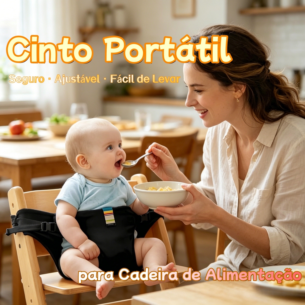 Cinto de Alimentação Infantil Assento de Segurança Portátil para Bebê