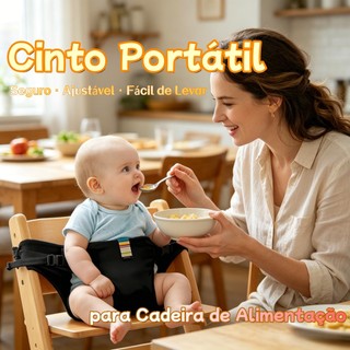 Cinto de Alimentação Infantil Assento de Segurança Portátil para Bebê