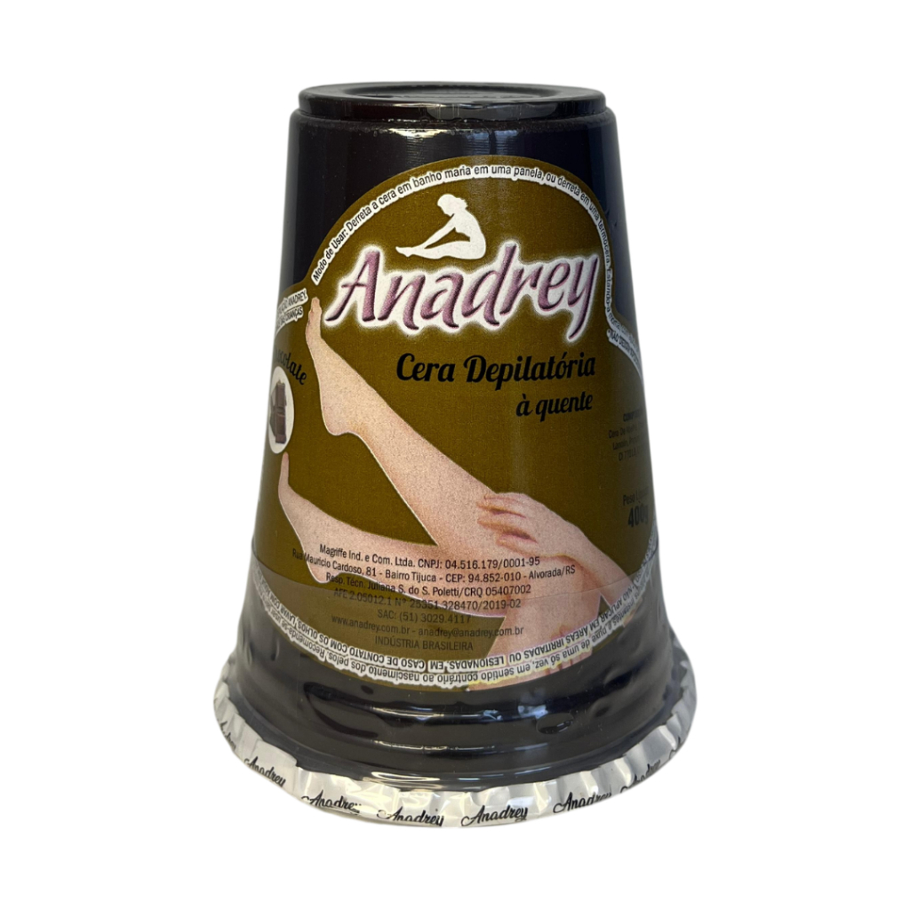 Cera Depilatória Quente Anadrey  Chocolate Preto 400g
