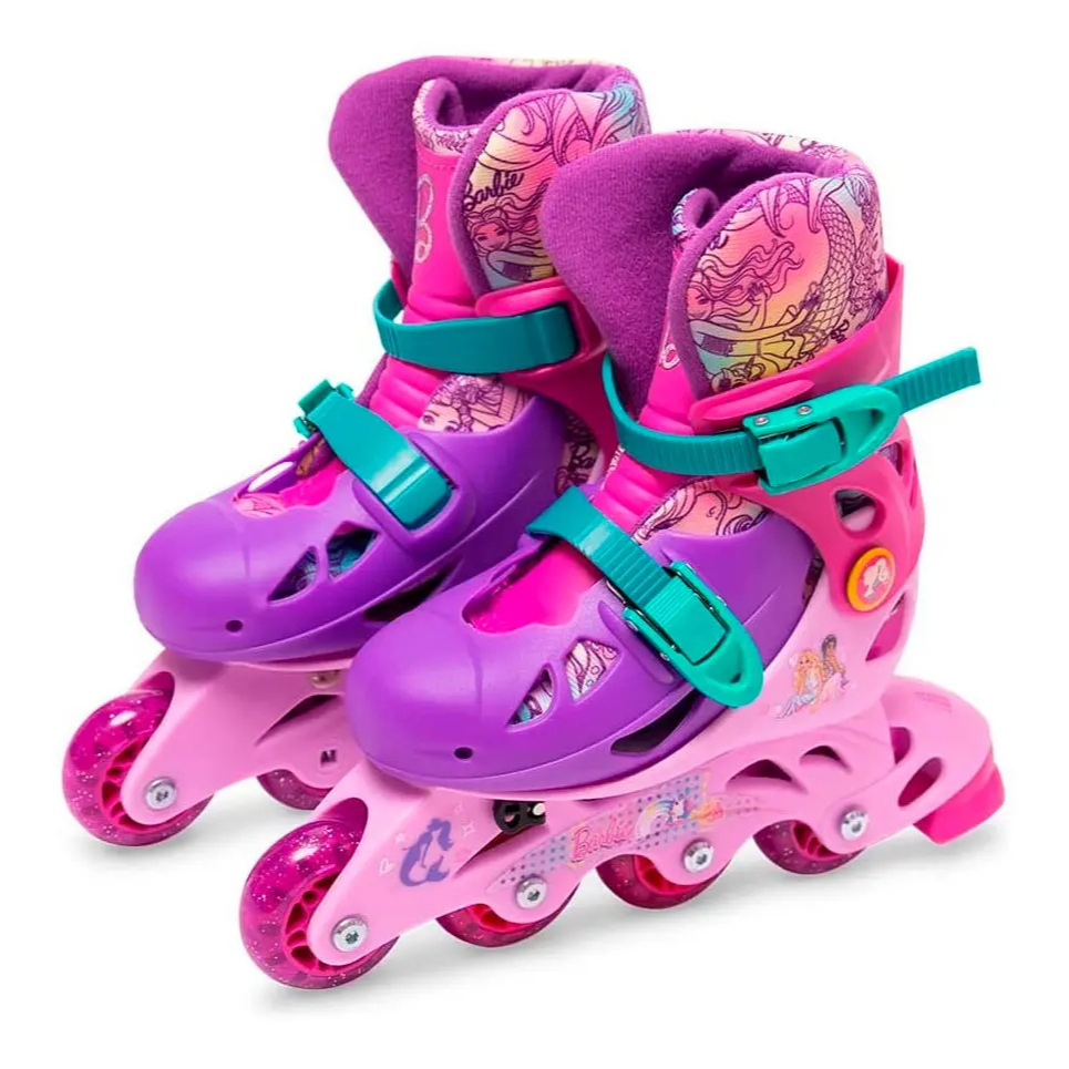 Patins Barbie Ajustável Tamanho 29 A 32 - Leia A Descrição