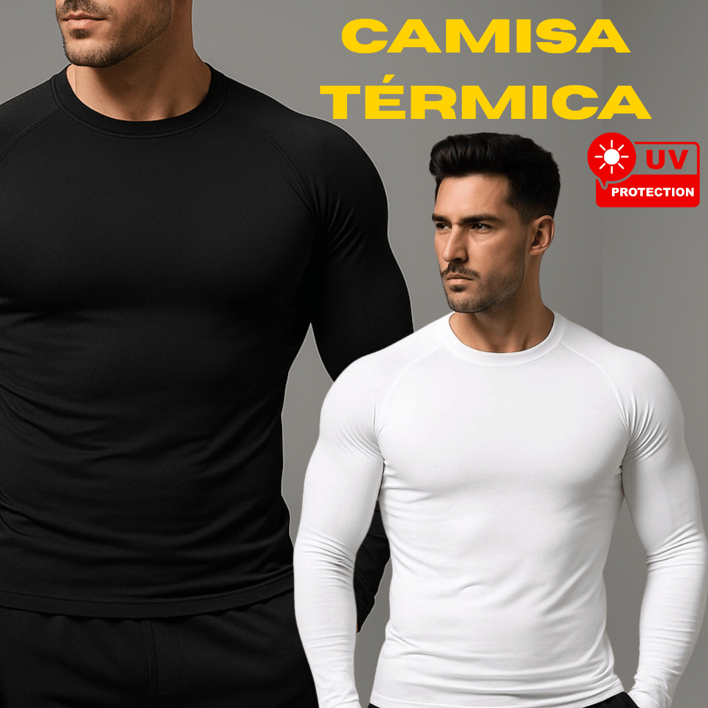 Camisa Térmica Masculina Com Proteção Uv