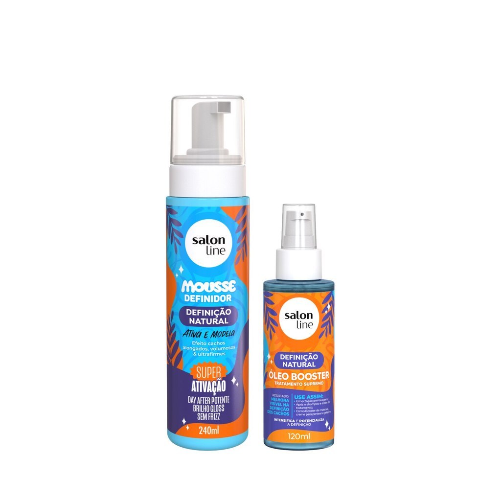 Kit Definição Natural Óleo Booster e Mousse Definidor
