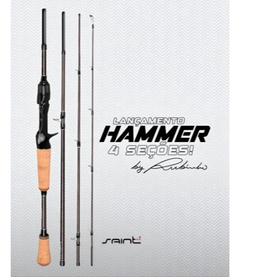 Vara Saint Hammer 5'8(1,73m) 25lb Carretilha 4 partes