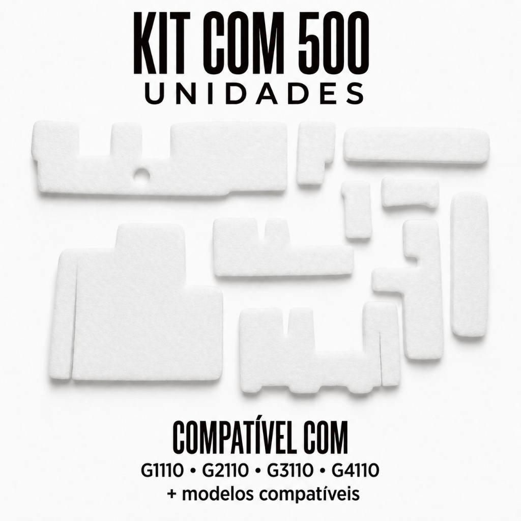 Kit 500 Almofada Absorvente Feltro Canon G1110 G2110 G3110 G3111 G4110 QY5-0593 Alta Absorção