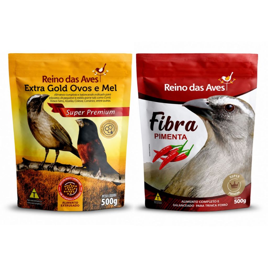 Trinca Ferro Extra Gold Ovos Mel e Fibra Pimenta Reino das Aves