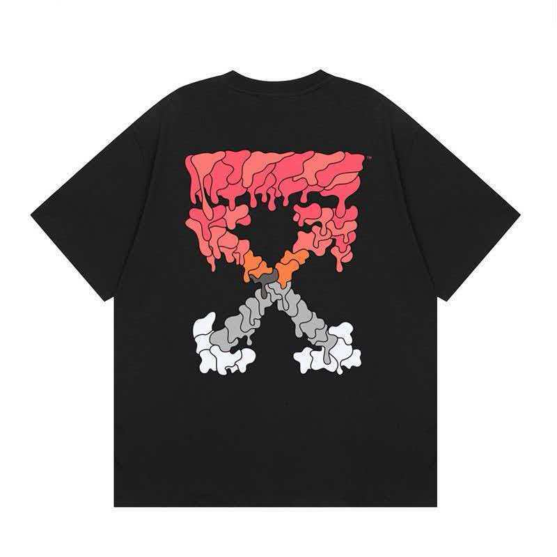 Camiseta Unissex  Preta Oversize com Estampa Setas Derretidas Streetwear Algodão