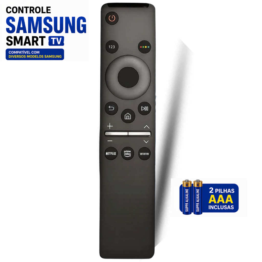 Controle Remoto Samsung Smart TV - Compatível com Vários Modelos Sansung