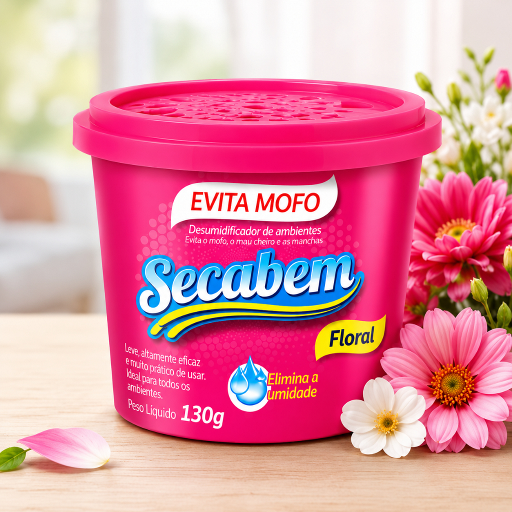 Anti mofo Floral 130g Evita Mofo Desumidificador de Ar Armário Guarda Roupa Antimofo