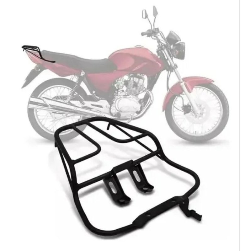 Pro Tork Bagageiro Tubular CG 150 Até 2008 Preto ou cromada Reforçado