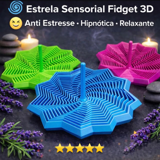 Recurso Terapêutico Estrela Sensorial Som Regulador | Autismo TEA TDAH Ansiedade | Foco Concentração | 11Cm