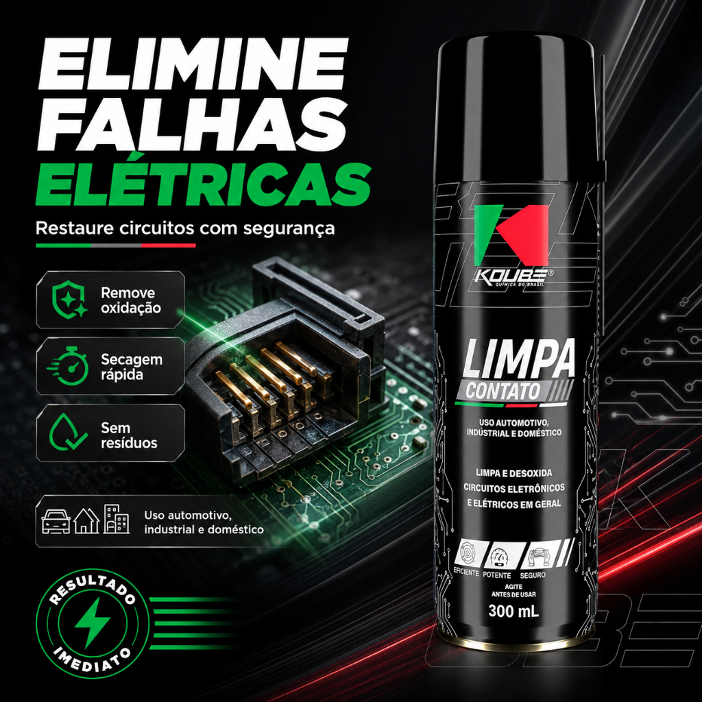 Limpa Contato eletrônico circuito placas eletrônicas Remove oxidação Elimina mau contato Spray 300ml