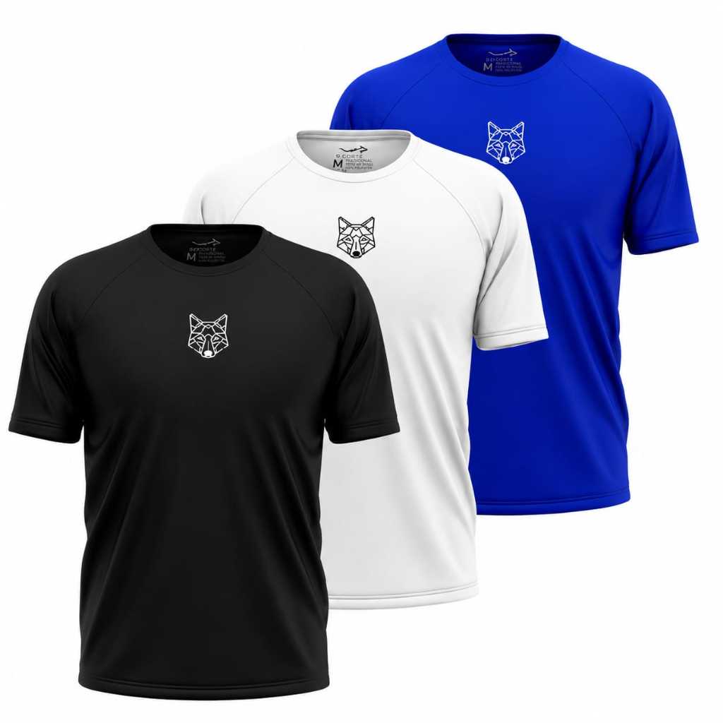 Kit 3 Camisetas Masculina Dry Alpha