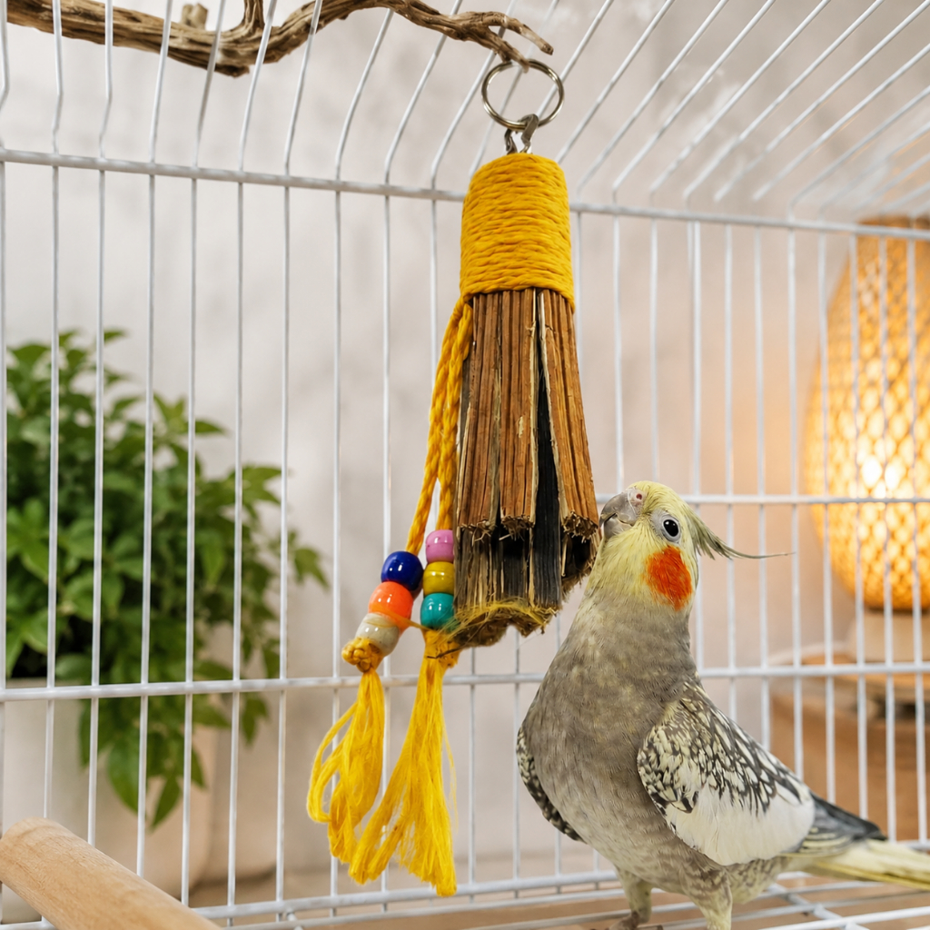 Brinquedo Para Calopsita Pendulo Anti-stresse Ajuda Reporoduzir De Gaiola Aves Periquitos Passaros Pequenos