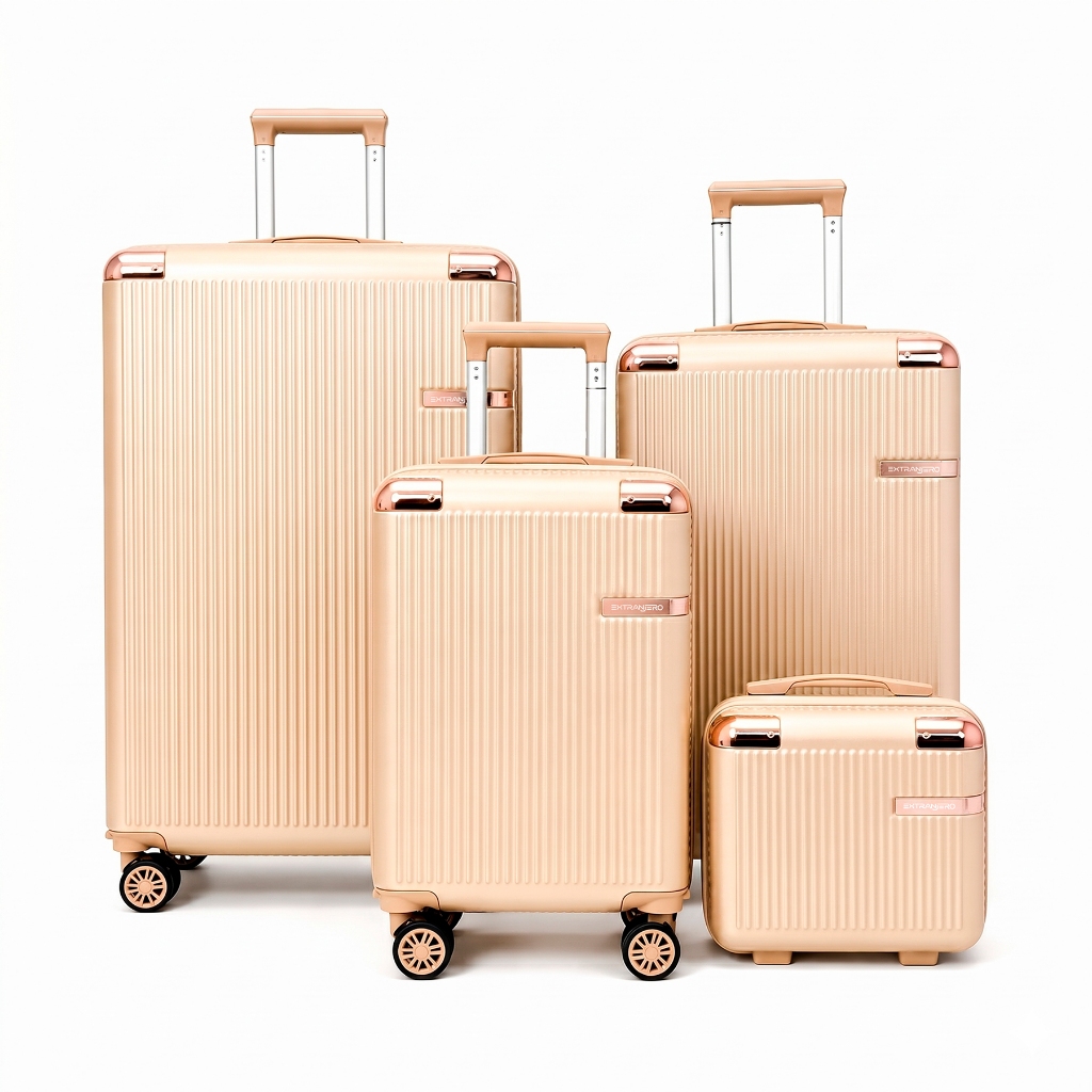 Kit 3 Malas de Viagem Resistente P/M/G + Frasqueira Rodinhas 360 Removiveis ABS