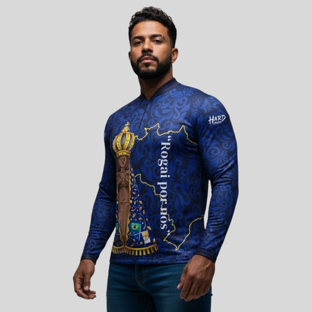 Camiseta Dryfit Agro Padroeira Unissex Manga Longa Com Proteção Solar Uv50+
