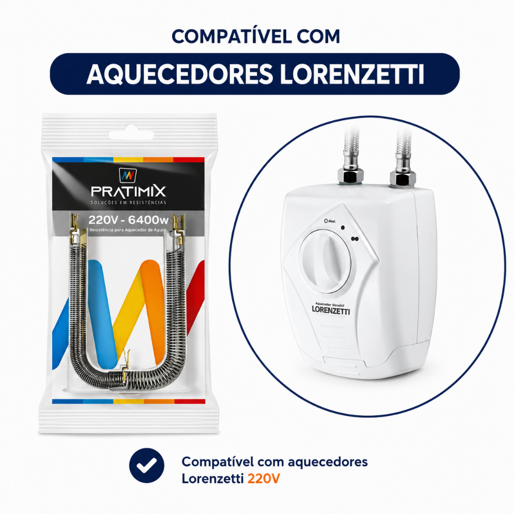 Resistência Aquecedor Lorenzetti  Versátil 220v 6400w Pratimix LA0264