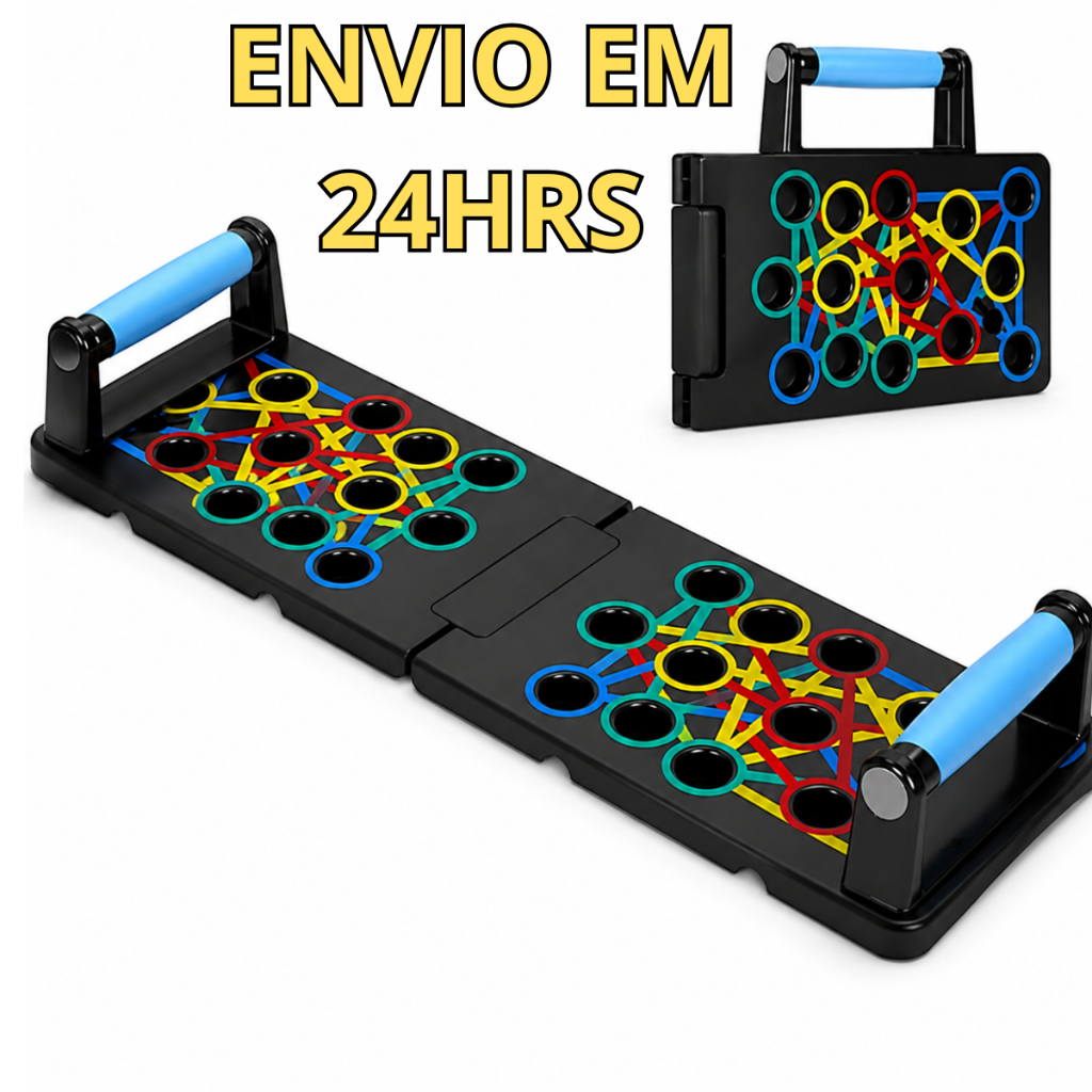Prancha Flexão 9 Em 1 Exercicios Portátil Dobrável Push Up Triceps Peito Costas Funcional Calistenia
