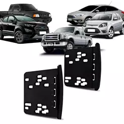 Moldura Painel 2 Din Ford Ka Ranger F250 Escort Focus Preto