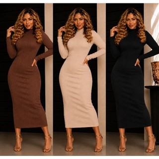 "Vestido Longo Inverno: Estilo e Conforto! ❄️"