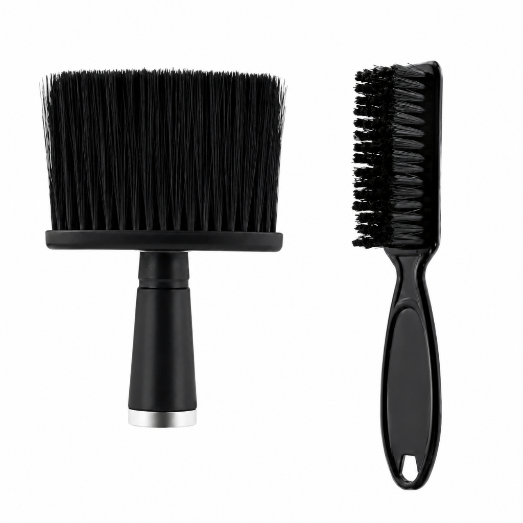 Kit Escovinha Fade + Espanador Barbeiro Profissional barbeiro profissional escova limpeza cabelo acessórios para barb