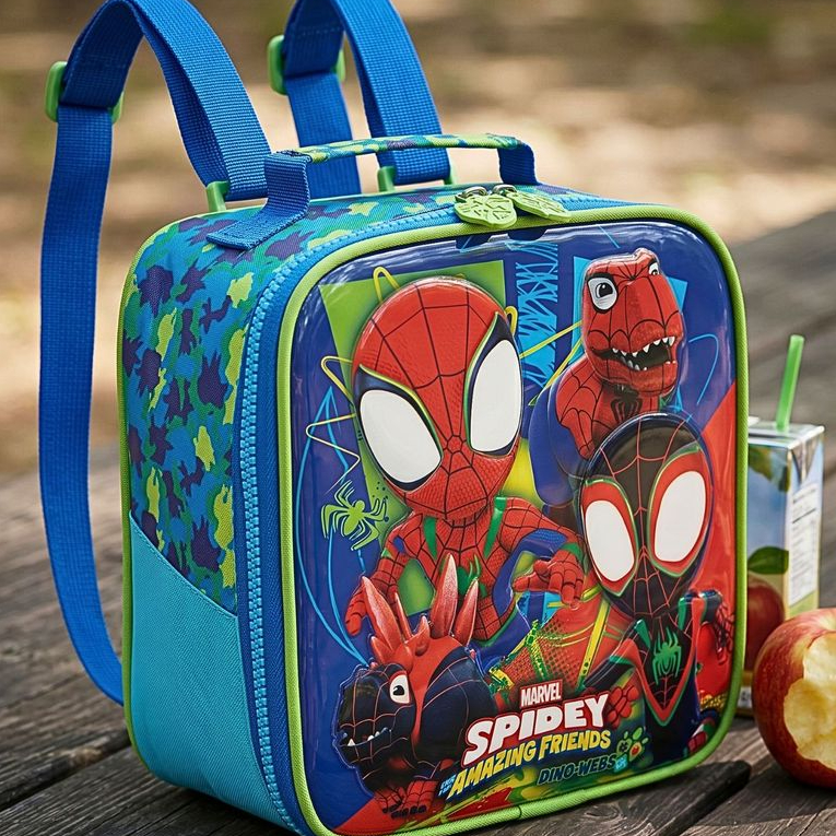 Lancheira Bolsa Merendeira Térmica Escolar Infantil Menino Spider Man Homem Aranha Spidey Marvel