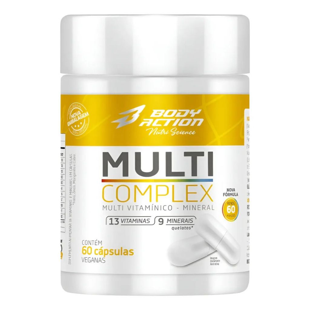 Multivitamínico Multicomplex 60 Cápsulas 1/dia Bodyaction