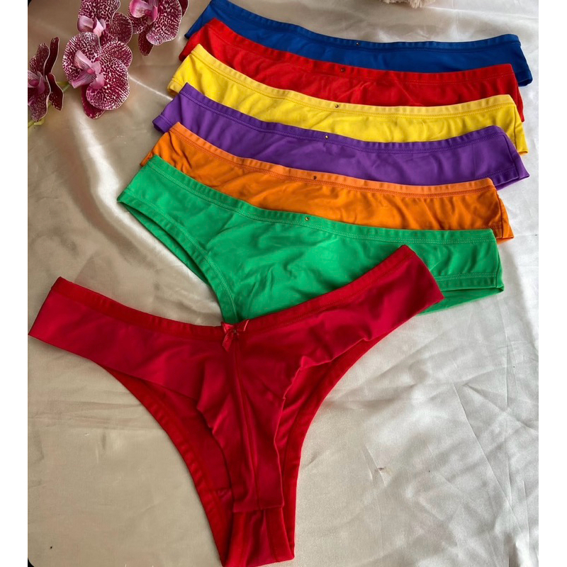 1 Calcinha Feminina Diamantes Lingerie  Microfibra Calcinhas Adulto Biquini em Cores Clássicas