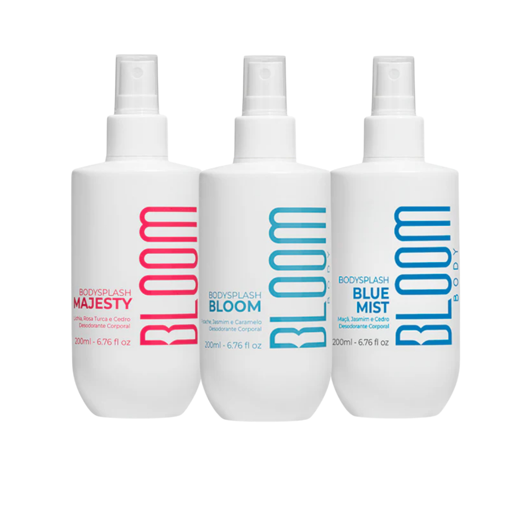 Imagem Kit 3 Body Splash Desodorante Colônia 200ml - Majesty, Blue Mist e Bloom