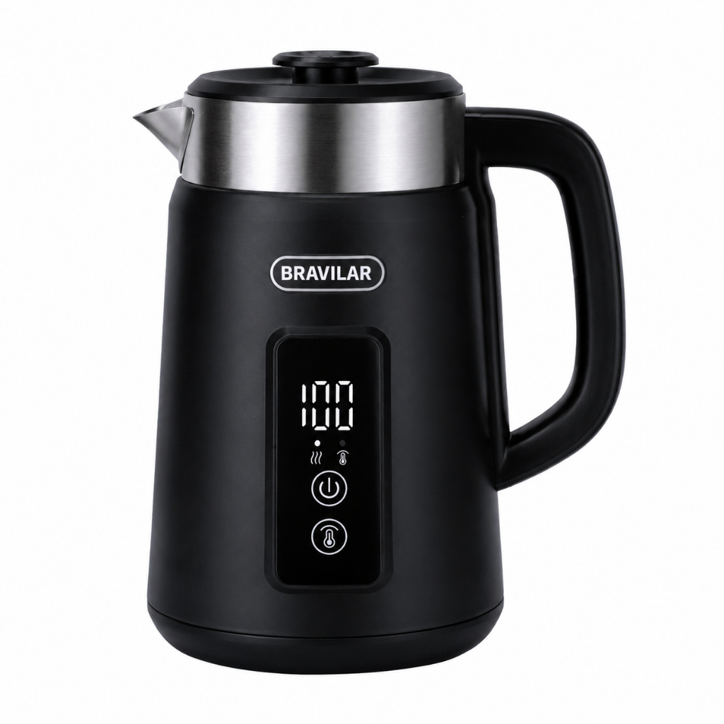Chaleira Elétrica Inox 1,5L 1200W 127V com Painel LED e Controle de Temperatura