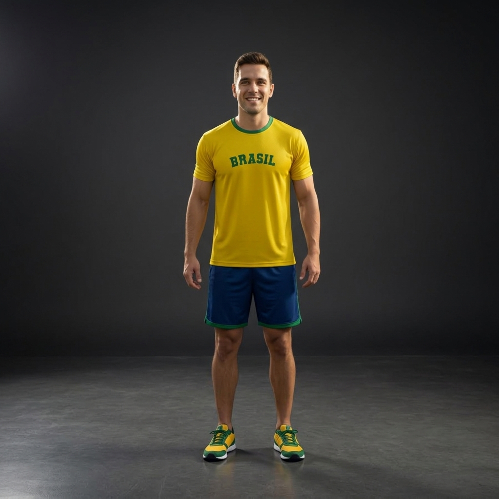 Camiseta Brasil Dry Fit Camisa Seleção Torcedor Premium Masculina Treino Lazer