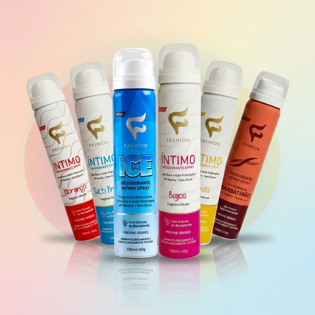 Desodorante Íntimo Feminino Spray Jato Seco PH Neutro Frescor Prolongado