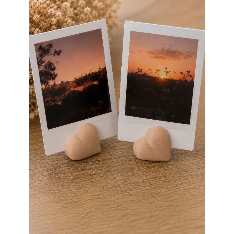 Suporte porta retrato base coração para fotos Polaroide Cartão Menu Decoração Casamentos aniversário