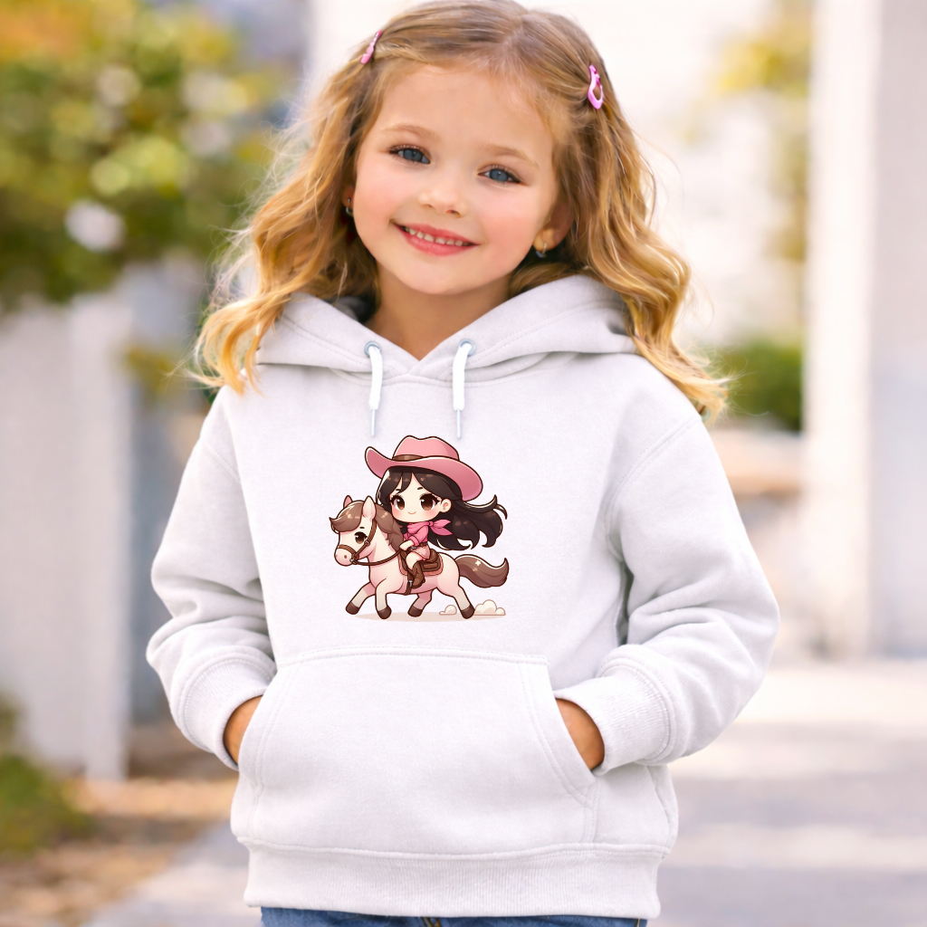 Moletom Infantil Canguru Feminino Flanelado Boiadeirinha