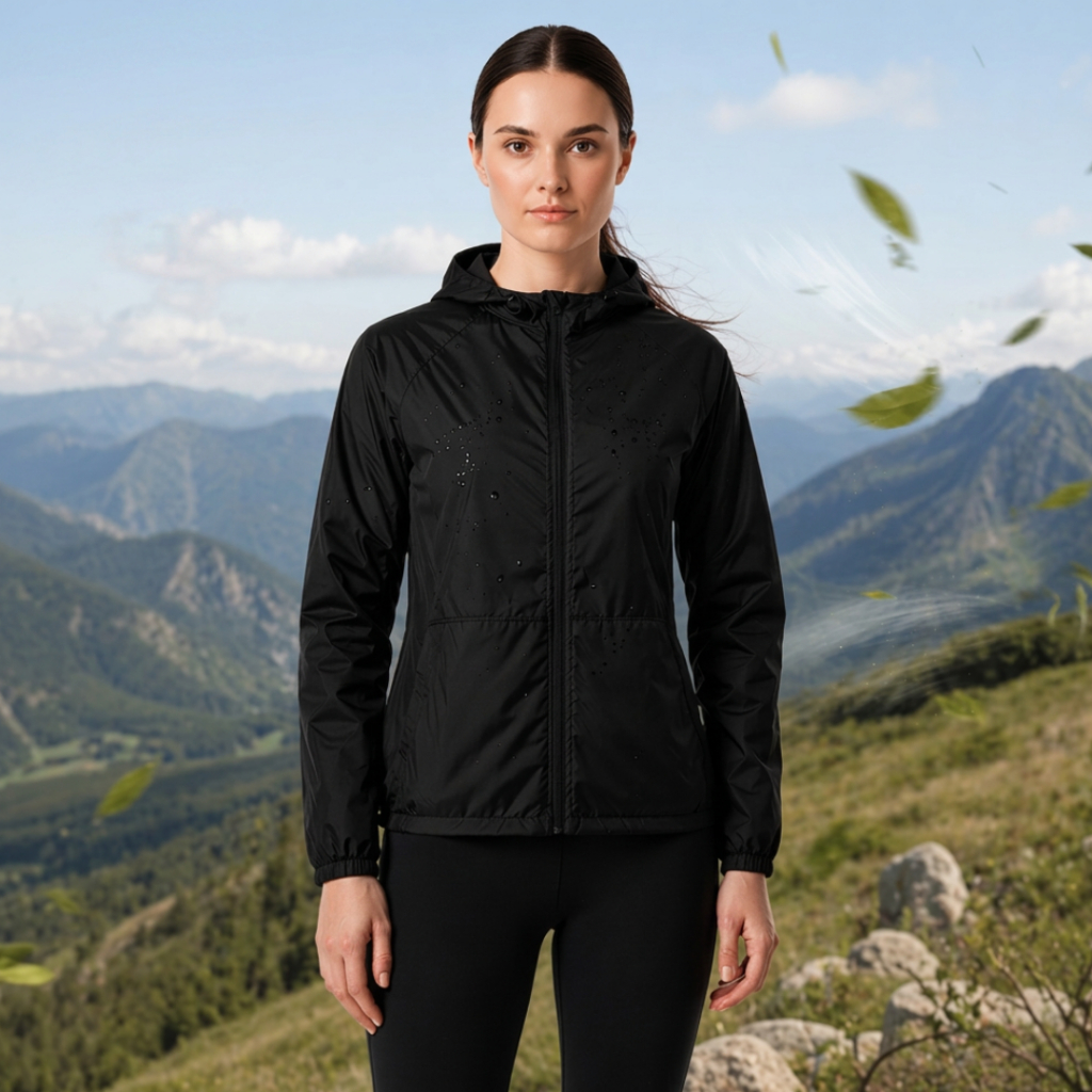 Corta Vento Jaqueta Capa Impermeável Feminina Com Capuz Leve Frio Chuva Esportivo Casual Ultra Leve