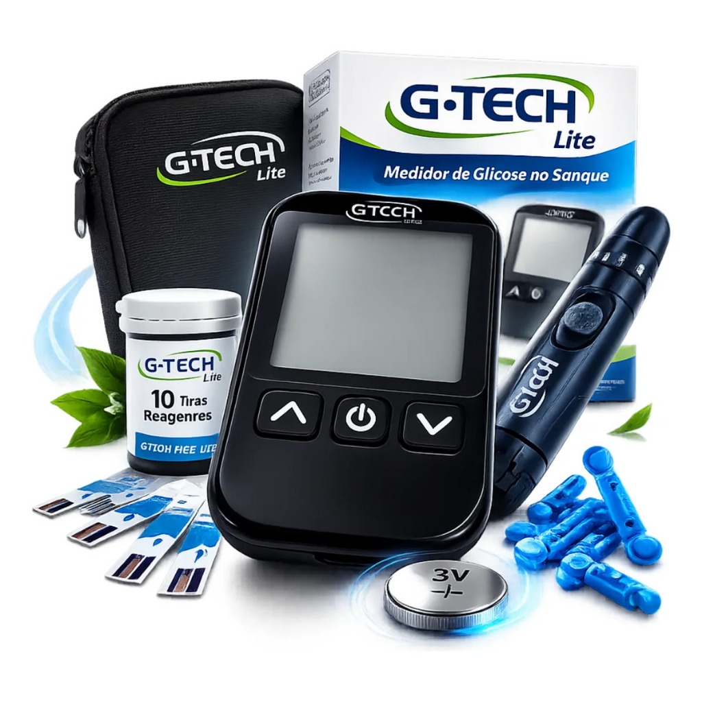 Medidor De Glicose Digital Kit Completo Para Medir Diabetes Lite