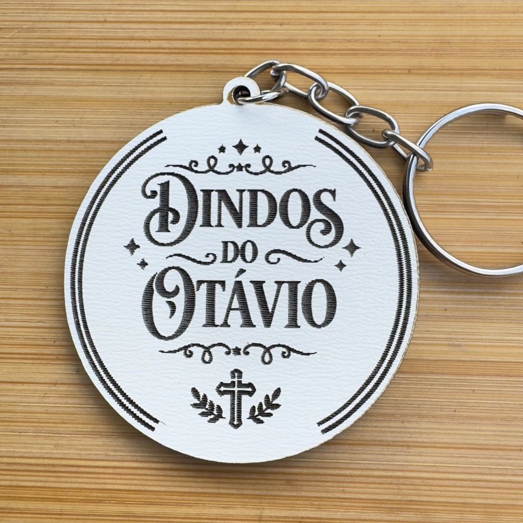 Kit Chaveiro Personalizado Dindos MDF Batizado Religioso Lembrancinha em MDF