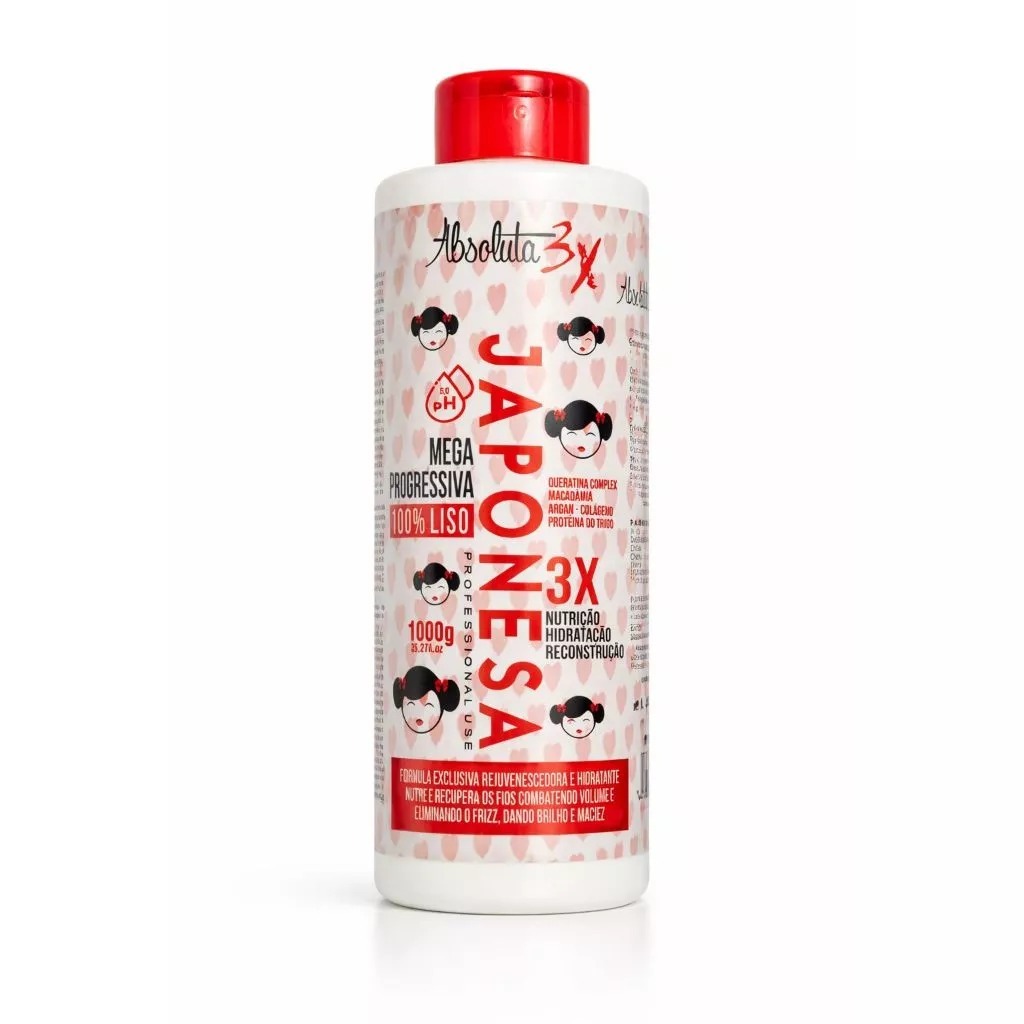 Escova Progressiva Japonesa 1 L Original Absoluta Liso Extremo - Alinhamento dos fios