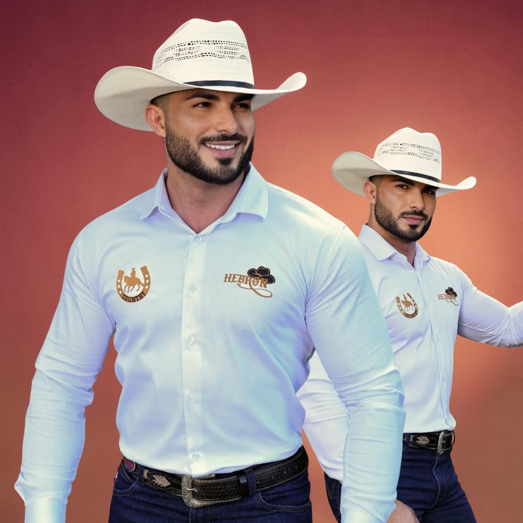 Camisa Social Estilo Rodeio Masculina Acetinada Branca Manga Longa | Kali Empreendimentos