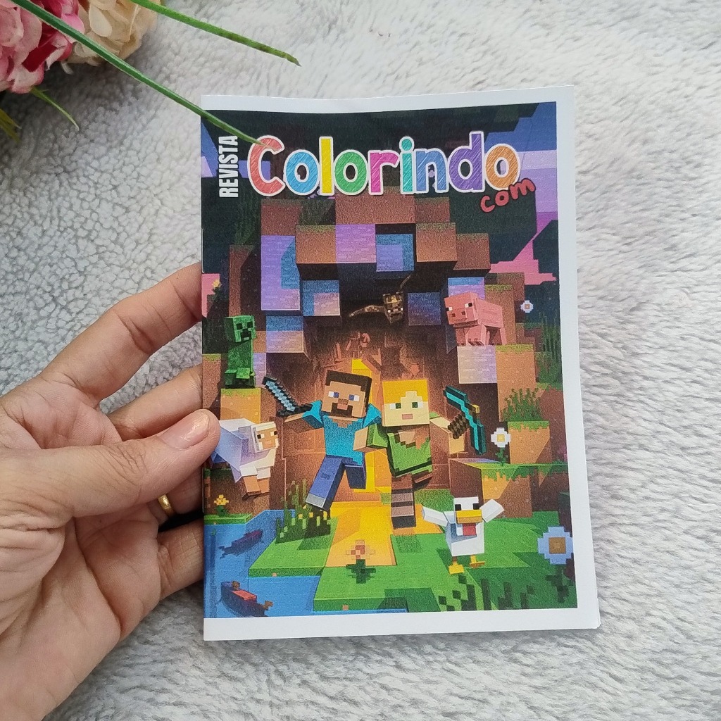Kit 30 Livrinhos de Colorir Personalizado Revistinha 10x14cm Para Lembrancinha Aniversário Minicraft