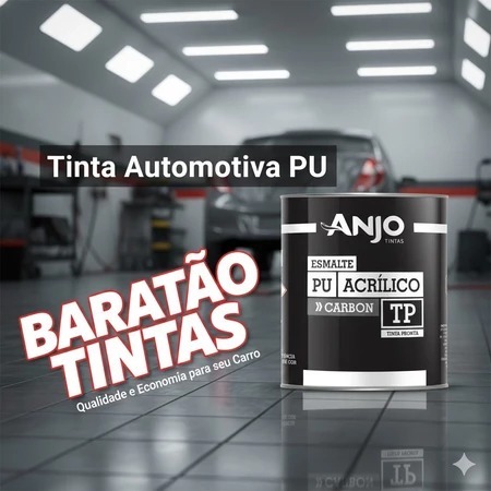 Tinta Anjo Carbon Automotiva PU + catalizador padrão original de fabrica 200ml/300ml/675ml + Catalisador