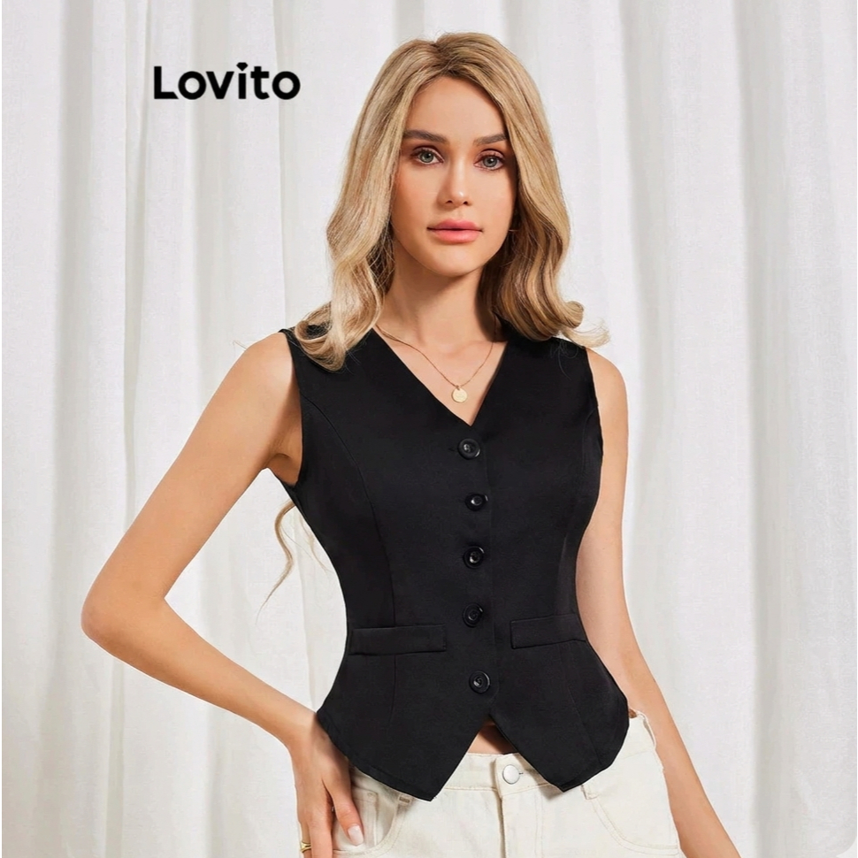 Lovito Colete Feminino Social BZB6BR069