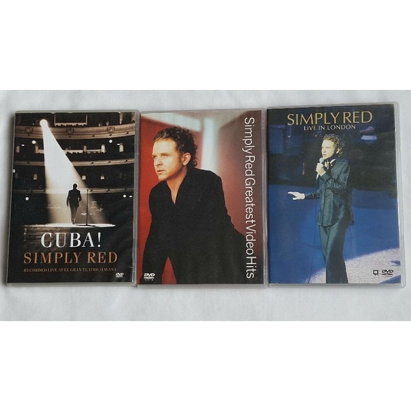 3 dvd simply red live cuba live in london greatest hits