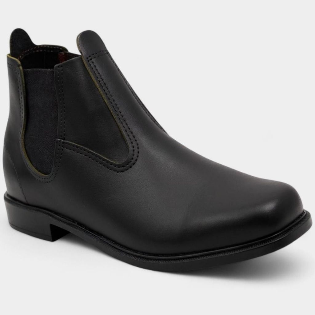 Botina Couro Raiz Masculina - Preto