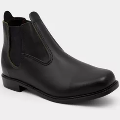 Botina Couro Raiz Masculina - Preto