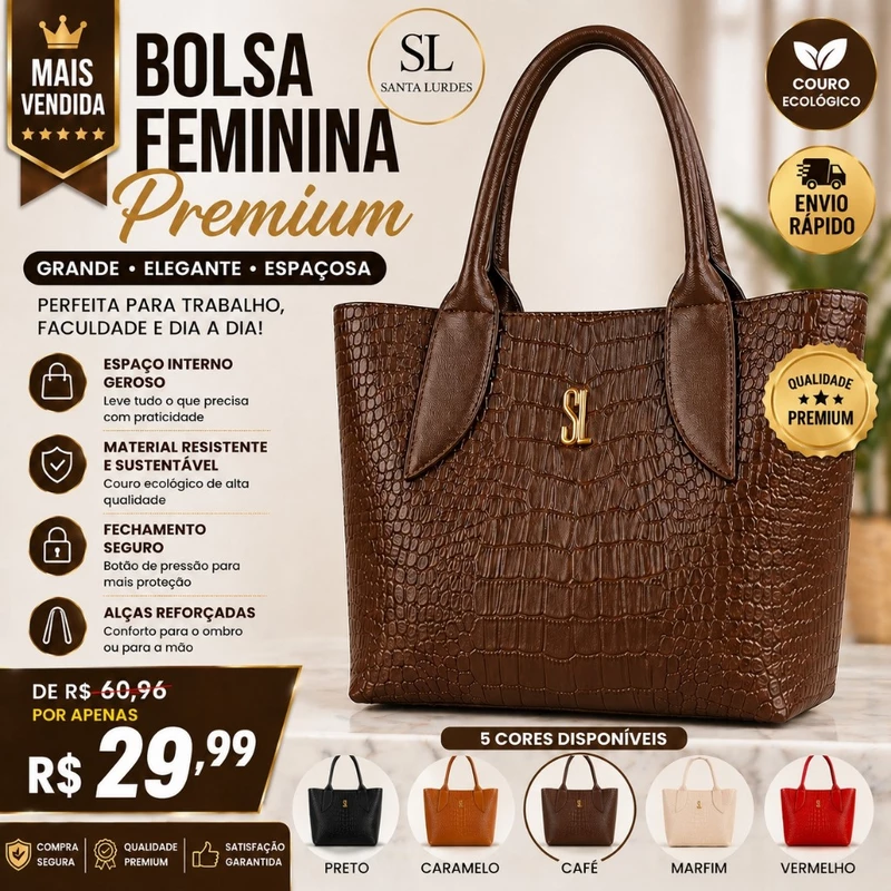 Bolsa Sacola Feminina: Preço Imperdível! 👜