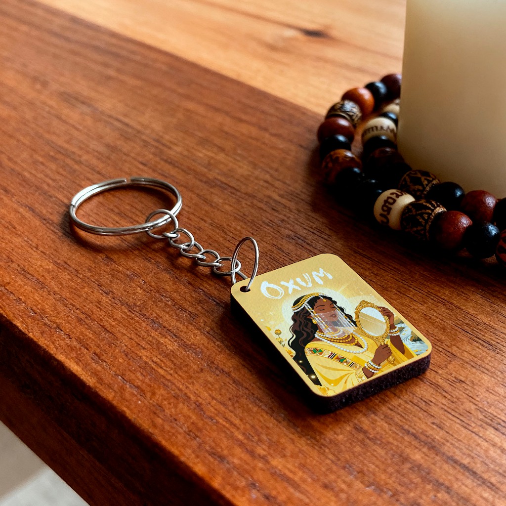 Chaveiro Orixá Oxum Lembrancinha Para Evento Religioso - 100 Unidades